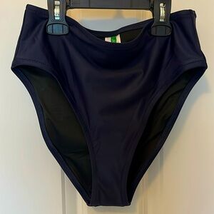 J.Crew high-rise bikini bottom, size small, navy, never worn